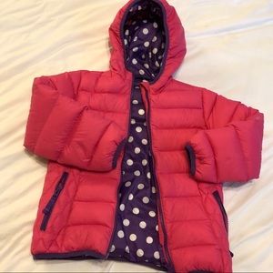 Girls light weight, extra warm puffer jacket